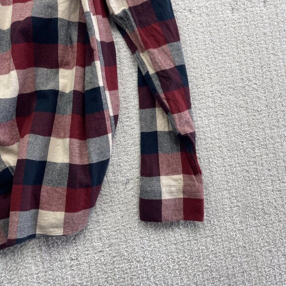 Lindbergh Shirt Mens L Red Flannel Plaid Long Sleeve Western Outdoors Button Up - Picture 11 of 12